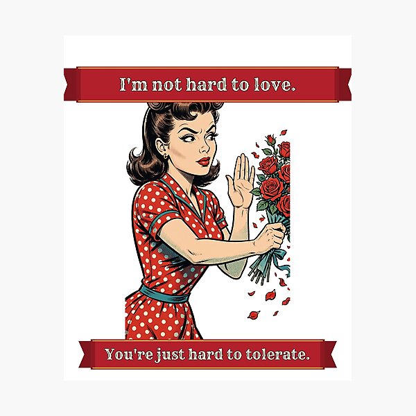 Item preview, Hard to Tolerate — Sarcastic Retro Pin-Up Shirt designed and sold by FitEnvy.