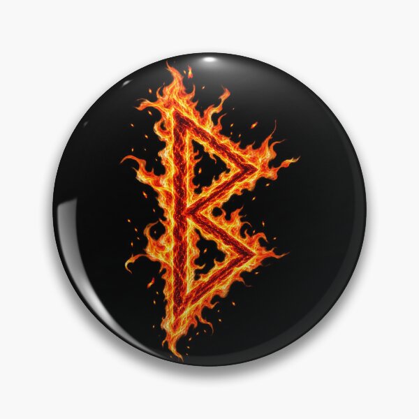 Artikelvorschau, Berkano Rune in Flammen entworfen und verkauft von Faust-ART Design.