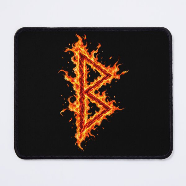Item preview, Berkano Rune in flame designed and sold by Faust-ART.