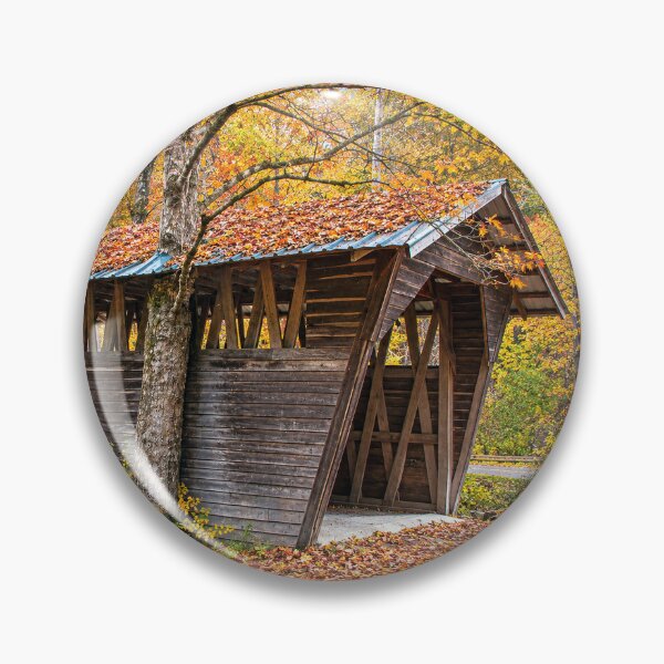 Item preview, Gilbert Covered Bridge in Autumn designed and sold by gotucoveredart.