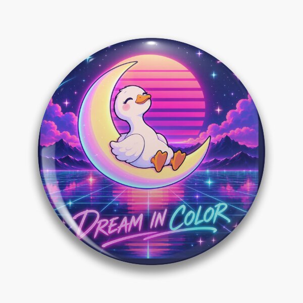 Item preview, Cute Goose Moonlit Grid Dream In Color Kawaii designed and sold by DmaarGroup.