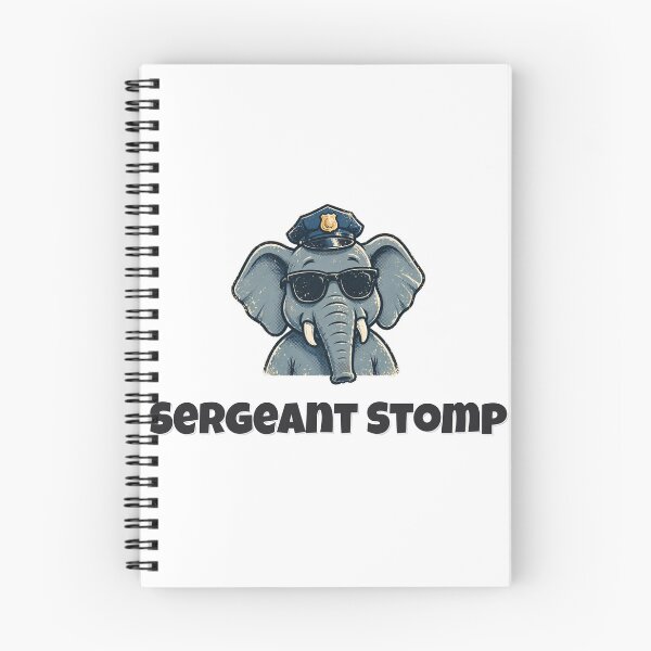 Artikelvorschau, Sergeant Stomp Lustiges Elefanten-Polizei-Design entworfen und verkauft von Wild Shades.