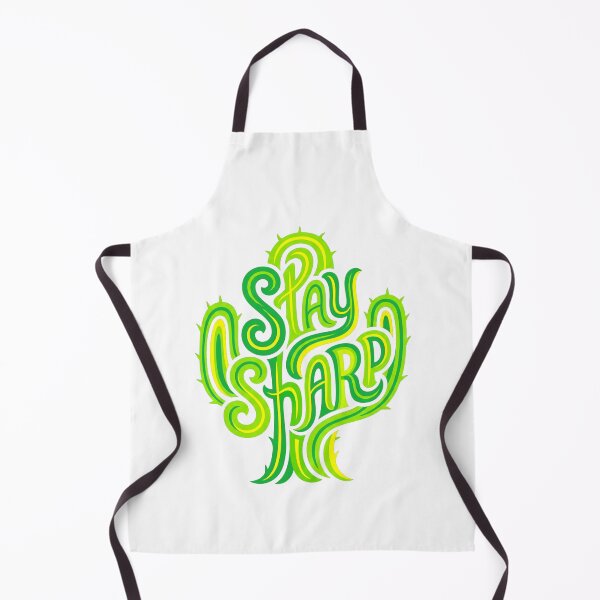 Item preview, Stay Sharp – Green Cactus Retro Typography designed and sold by CreativeArtisanPrints Shop.