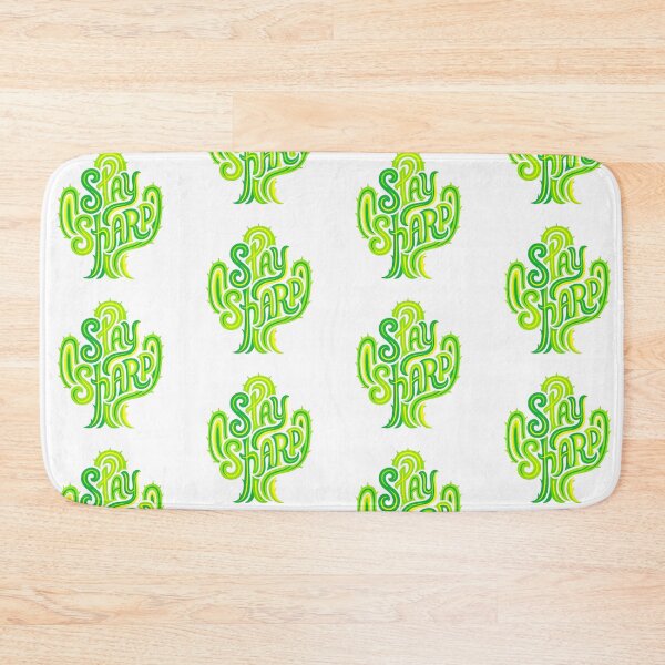 Item preview, Stay Sharp – Green Cactus Retro Typography designed and sold by CreativeArtisanPrints Shop.
