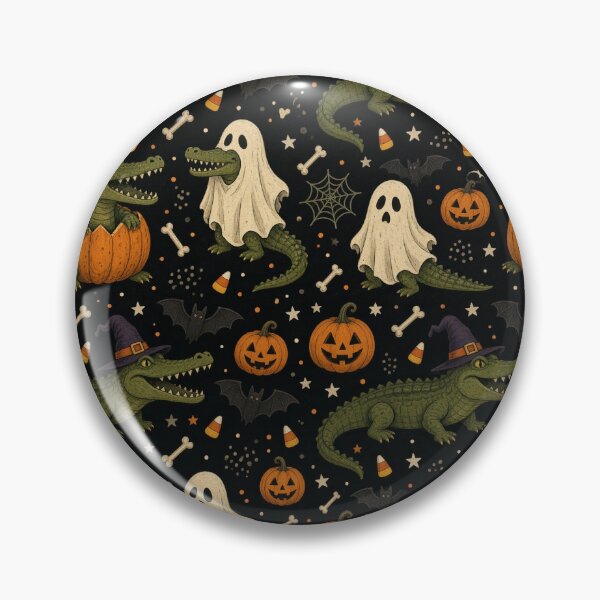 Item preview, Spooky Cute Alligators Halloween Pattern designed and sold by A1RB.