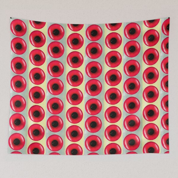 Item preview, Red Black Seamless Pattern – Hand Drawn Geometric Circle Design designed and sold by martinspixs.