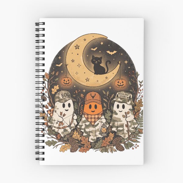 Item preview, Halloween Ghost Camping Moon Cat Pumpkins designed and sold by EZONEEE.