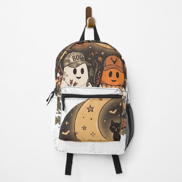 Item preview, Halloween Ghost Camping Moon Cat Pumpkins designed and sold by EZONEEE.