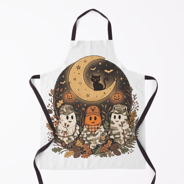 Item preview, Halloween Ghost Camping Moon Cat Pumpkins designed and sold by EZONEEE.