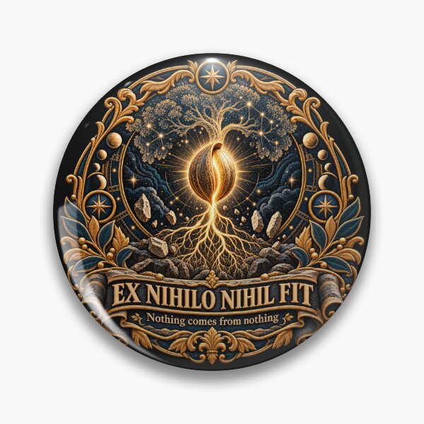 Item preview, Ex Nihilo Nihil Fit Latin Motto – Celestial Seed Tree of Life Embroidery designed and sold by Emoji Emblems.