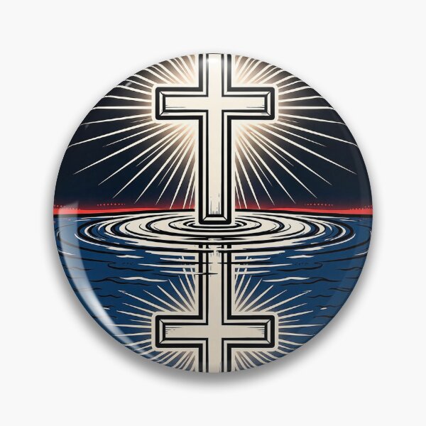 Item preview, Cross Reflected In Water Art designed and sold by Gangster-Design.