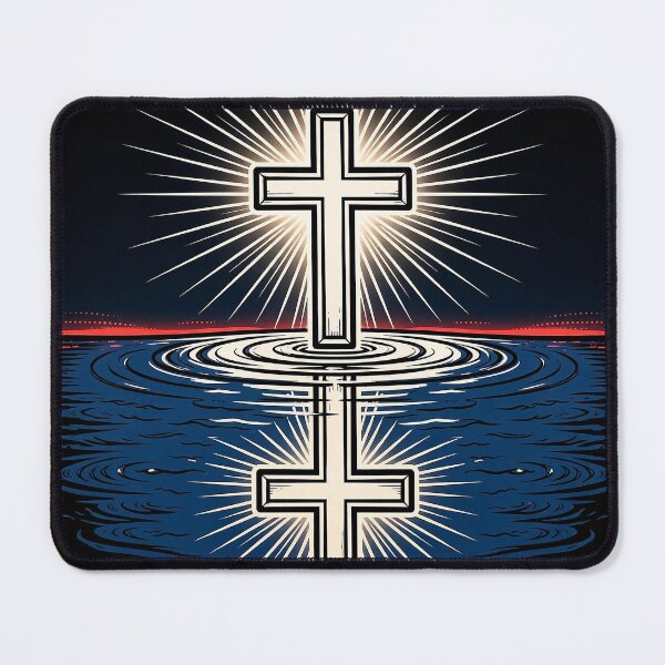 Item preview, Cross Reflected In Water Art designed and sold by Gangster-Design.
