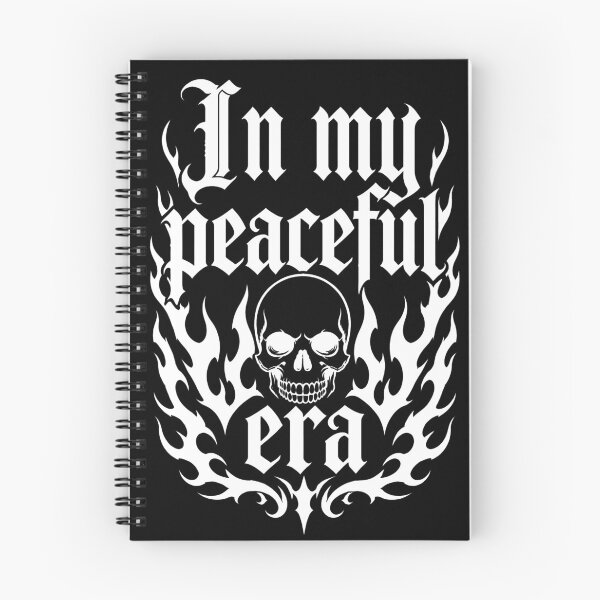 Item preview, In My Peaceful Era Flaming Skull Graphic Tattoo Style designed and sold by MagicTheDog.