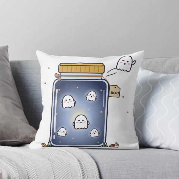 Item preview, Ghosts in a Jar – Cute Glowing Ghost Collection with One Escapee designed and sold by Aurora Prints.