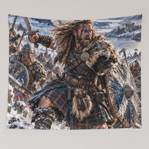 Item preview, Highland Warrior – Scottish Battle Cry in the Snow designed and sold by Redcon-fantasy.