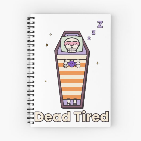 Item preview, Dead Tired – Funny Sleeping Skeleton in Coffin Bed designed and sold by Aurora Prints.