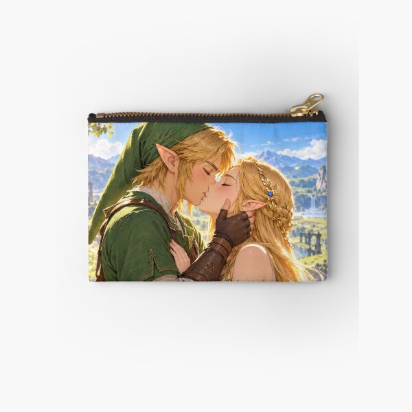 Aperçu de l'œuvre Link et Zelda — Un baiser au cœur d’Hyrule créée et vendue par Pixel Sakura Gallery.