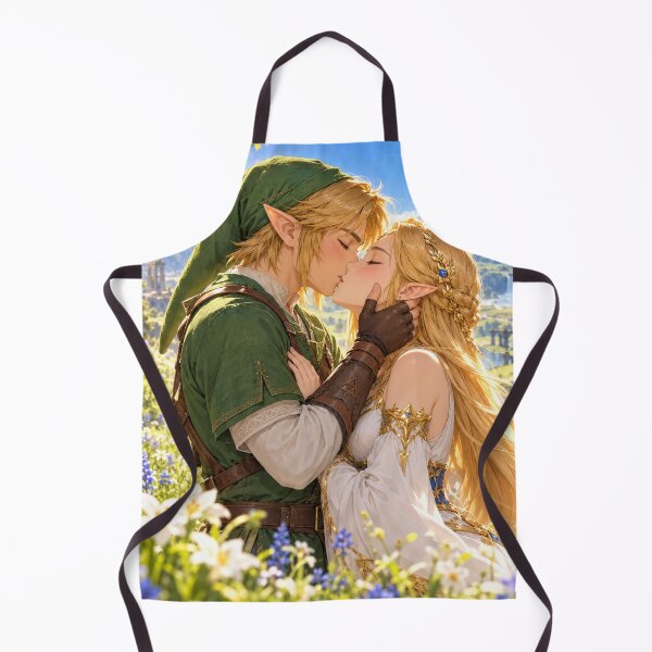 Item preview, Link and Zelda — A kiss in the heart of Hyrule designed and sold by Pixel Sakura Gallery.