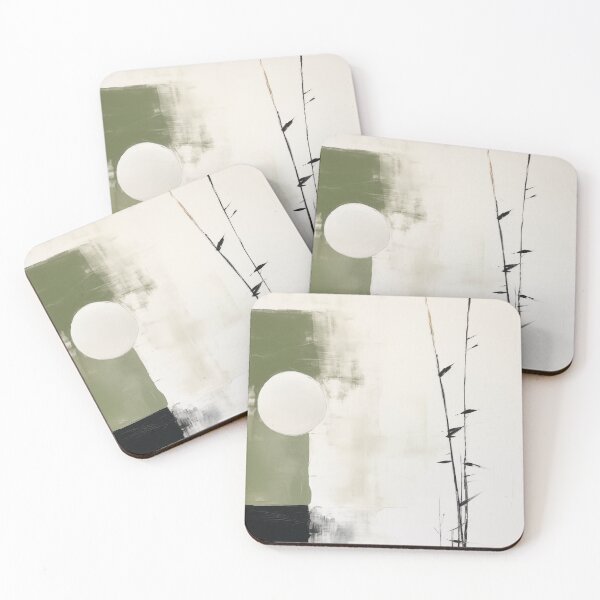 Item preview, Wabi sabi and japandi inspired sage green abstract minimalist herbs designed and sold by filigreedigital.