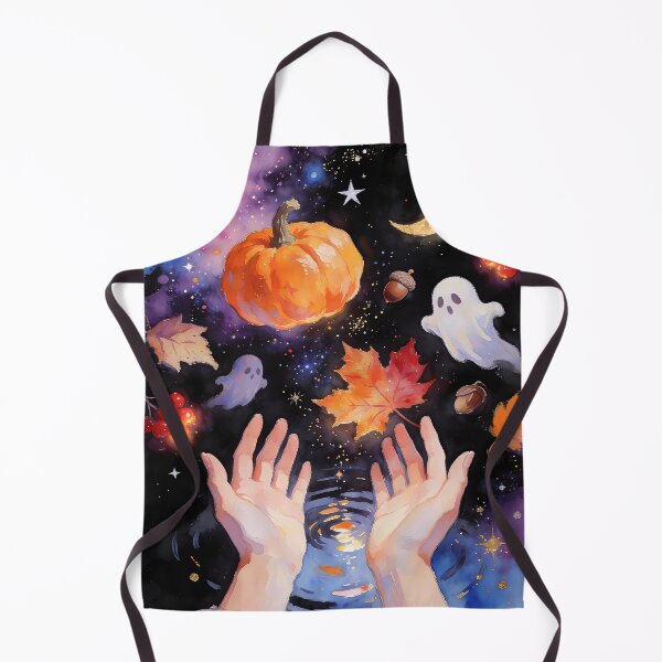 Item preview, Halloween Pumpkin Ghosts Autumn Watercolor Art designed and sold by soulfulpalette.