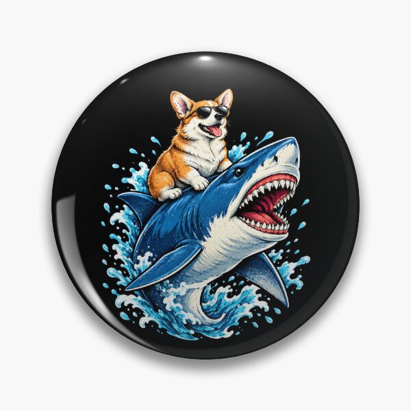 Item preview, Corgi Shark Rider Retro Ocean Adventure designed and sold by Moizento.
