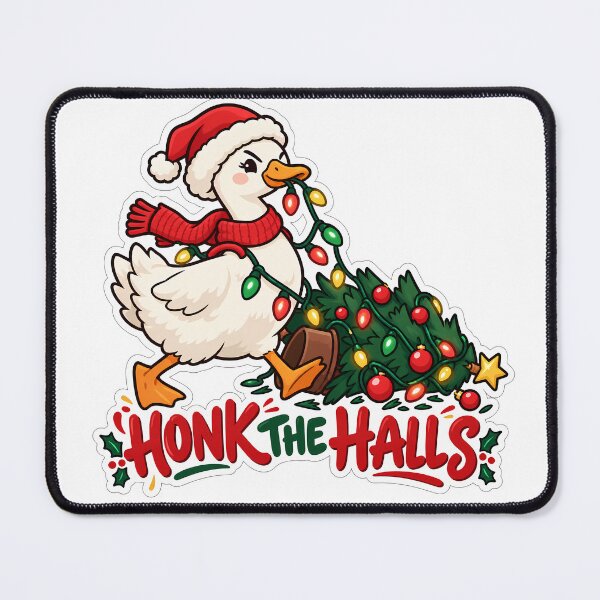 Item preview, Honk the Halls Christmas Goose designed and sold by Mordenrox.