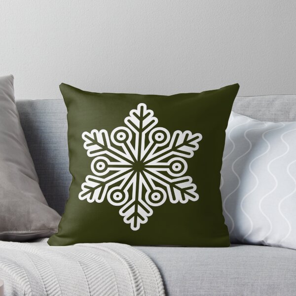 Item preview, Winter Snowflake Olive Green Seamless Pattern Art designed and sold by ​Jyoti Digital Artist.