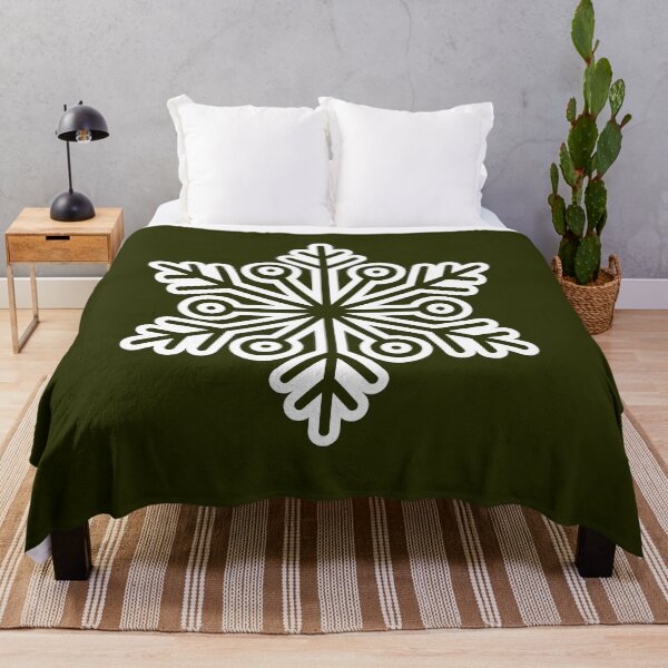 Item preview, Winter Snowflake Olive Green Seamless Pattern Art designed and sold by ​Jyoti Digital Artist.