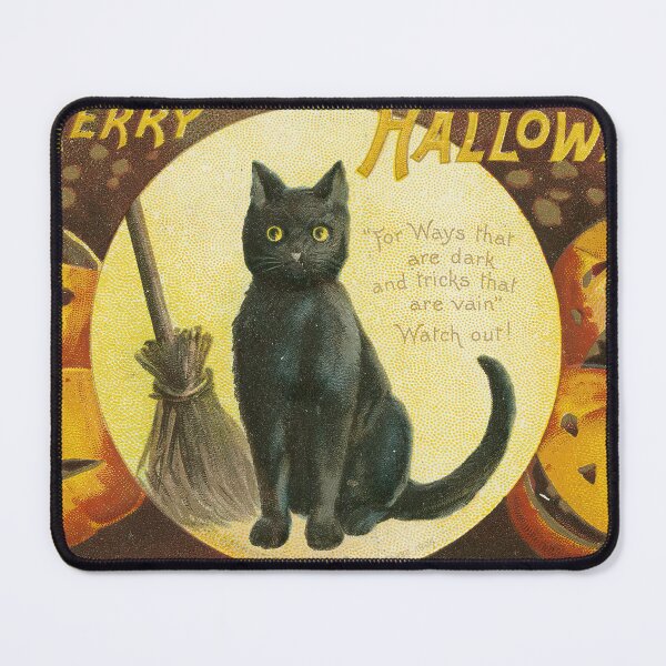 Item preview, Merry Halloween Black Cat Postcard, 1909 designed and sold by Exhumed Archives.