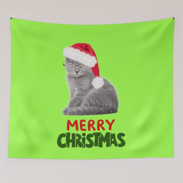 Item preview, Cute British Shorthair Merry Christmas Holiday Art designed and sold by stormk10.