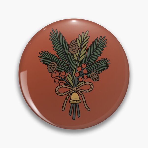 Item preview, Christmas Pine Branches with Berries and Bell designed and sold by AIG - Andrei Ilie Graphics.