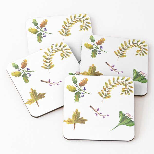 Item preview, Aesthetic Watercolor Autumn Leaves and Berry Set designed and sold by Art by Sele.
