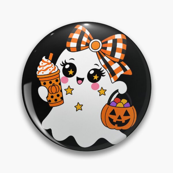 Item preview, Halloween Boujee Ghost Pumpkin Coffee Luxury Glam designed and sold by Thread&Fable.
