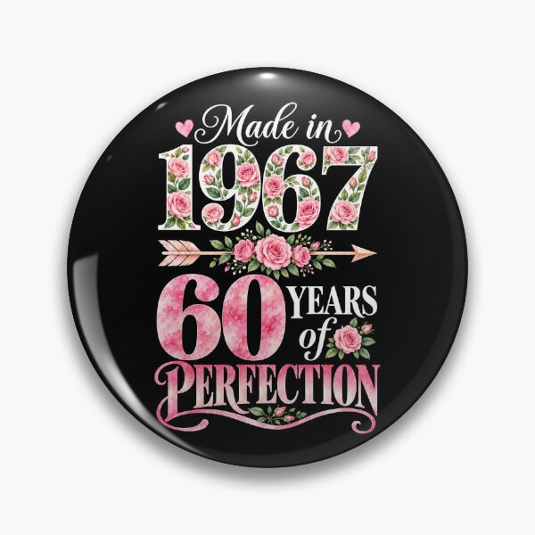 Item preview, Made in 1967 60 Years of Perfection Pink Floral 60th Birthday designed and sold by G350.