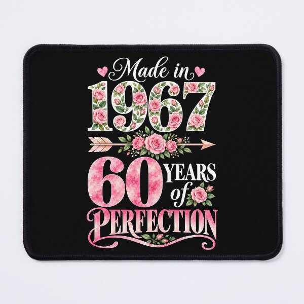 Item preview, Made in 1967 60 Years of Perfection Pink Floral 60th Birthday designed and sold by G350.