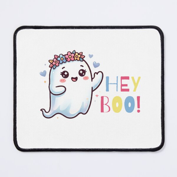 Item preview, HEY BOO! with cute ghost for HALLOWEEN. designed and sold by ZANU creativity.