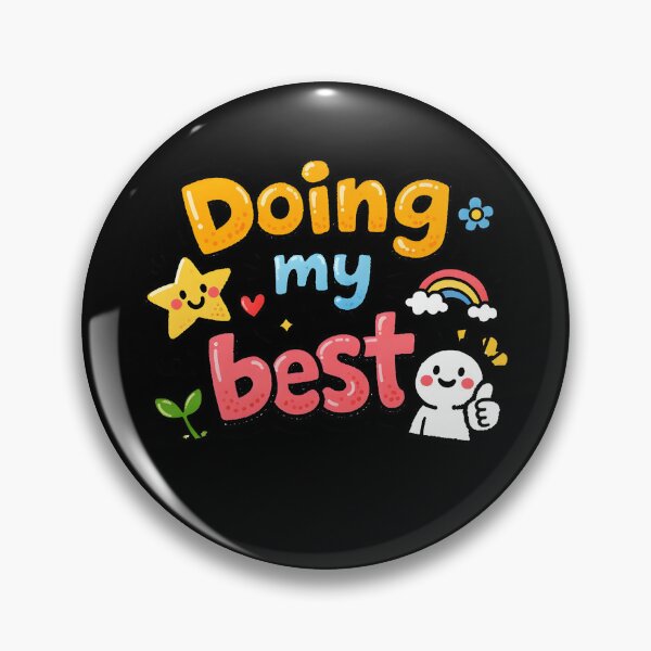 Item preview, Doing My Best Cute Motivational Quote Doodle Typography designed and sold by VibeShift Studio.