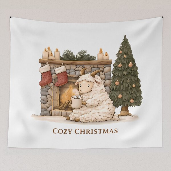 Item preview, Cute Fluffy Goat – Adorable Farm Animal designed and sold by Retro Whimsy.