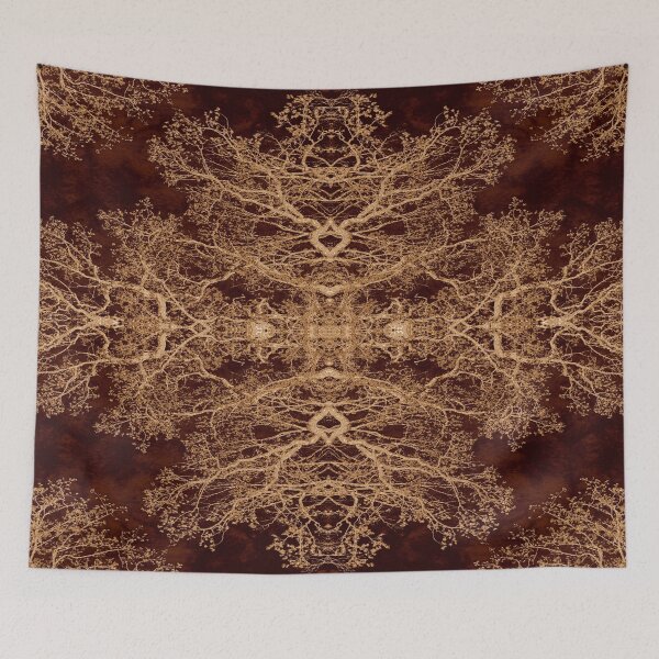 Item preview, Antique Gold Branch Kaleidoscope – Luxurious Botanical Pattern designed and sold by SulkaCreative.