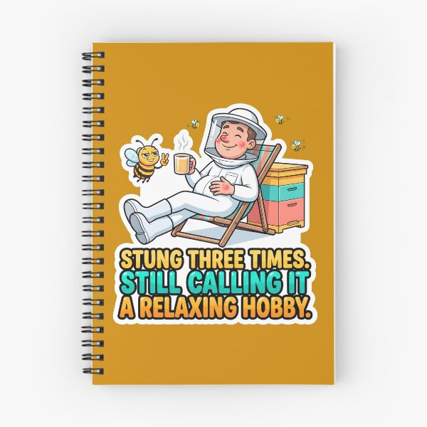Item preview, Stung Three Times Still Calling It A Relaxing Hobby Funny Beekeeper Gift designed and sold by TribeGlyph.