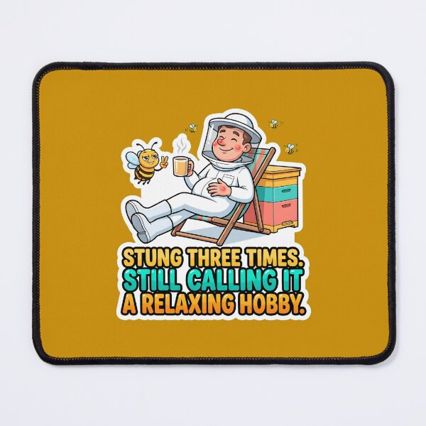 Item preview, Stung Three Times Still Calling It A Relaxing Hobby Funny Beekeeper Gift designed and sold by TribeGlyph.