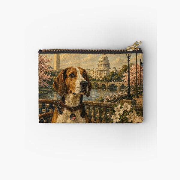 Item preview, American Foxhound in Washington D.C. Vintage Travel Poster designed and sold by Erika Kaisersot.