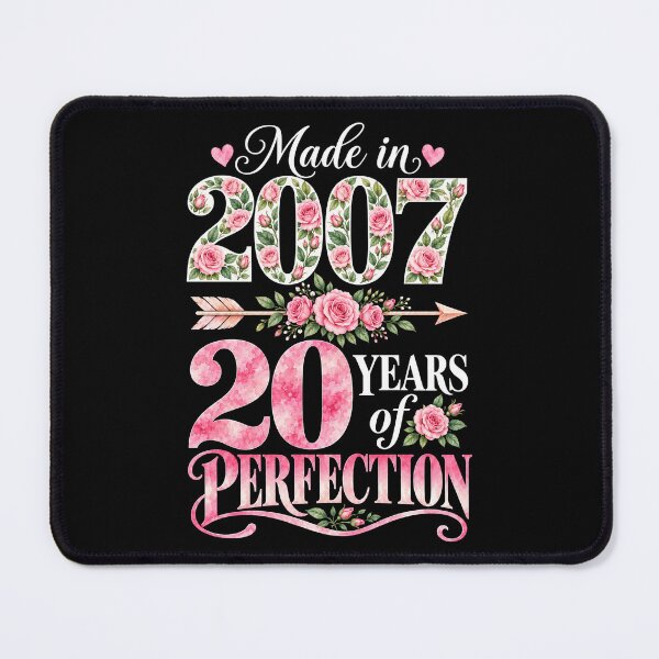 Item preview, Made in 2007 20 Years of Perfection Pink Floral 20th Birthday designed and sold by G350.