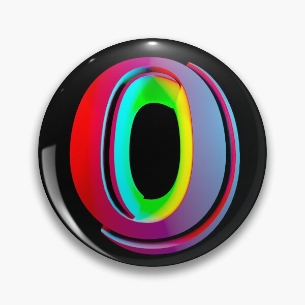 Item preview, Neon 3D Letter O - Retro Synthwave Style designed and sold by Creatigrafo.