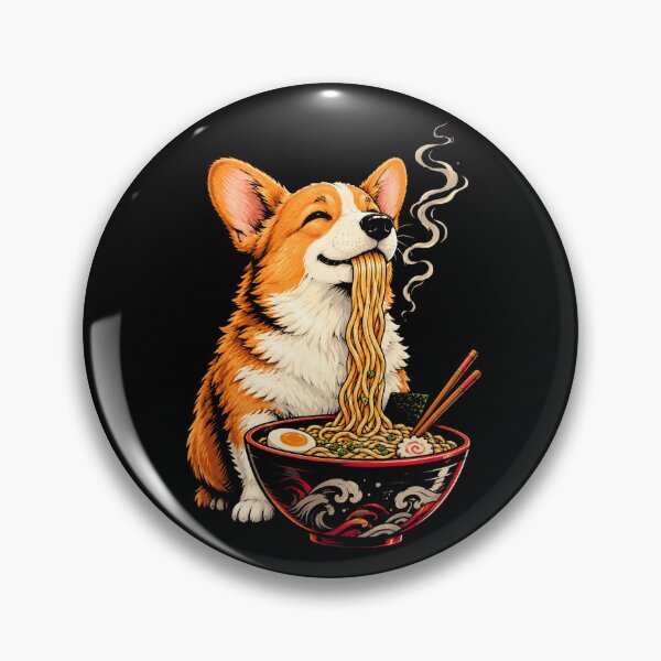 Item preview, Corgi Ramen Lover Enjoying Noodles Japanese Food designed and sold by Moizento.