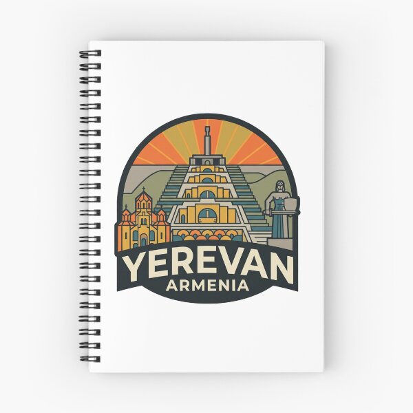 Item preview, Yerevan Armenia Cascade Complex Mother Armenia Retro Travel Badge    designed and sold by raedattia.