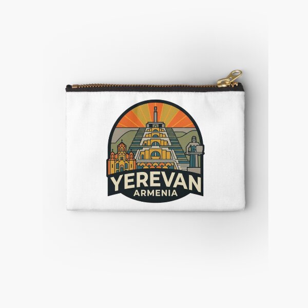 Item preview, Yerevan Armenia Cascade Complex Mother Armenia Retro Travel Badge    designed and sold by raedattia.