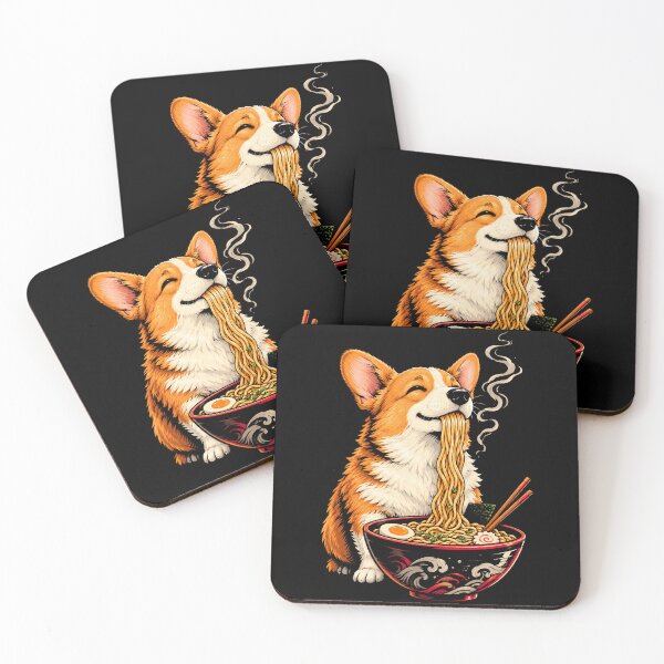 Item preview, Corgi Ramen Lover Enjoying Noodles Japanese Food designed and sold by Moizento.