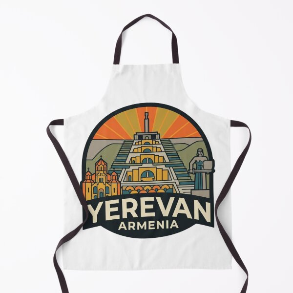 Item preview, Yerevan Armenia Cascade Complex Mother Armenia Retro Travel Badge    designed and sold by raedattia.