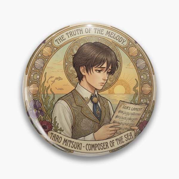 Item preview, Taro Mitsuki in the style of Alphonse Mucha designed and sold by Solace Sparkles.